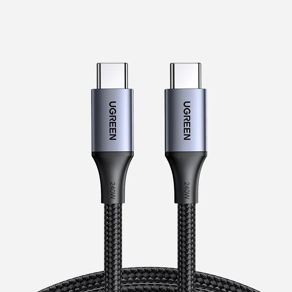 [80150] كابلات USB – UGREEN 80150 240W 1m USB-C to USB-C Cable Black