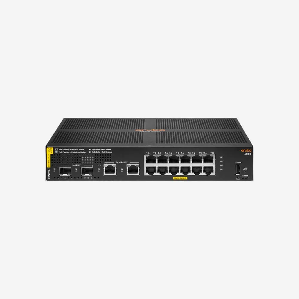 [R8N89A] سويتشات – Aruba R8N89A CX 6000 12G Class4 PoE 2G/2SFP 139W Switch
