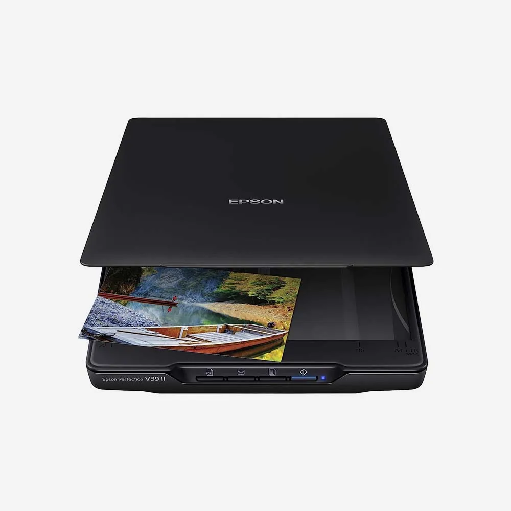 [B11B268401] الماسحات الضوئية – Epson Perfection V39 II Flatbed Scanner High Resolution Photo & Document Scan USB