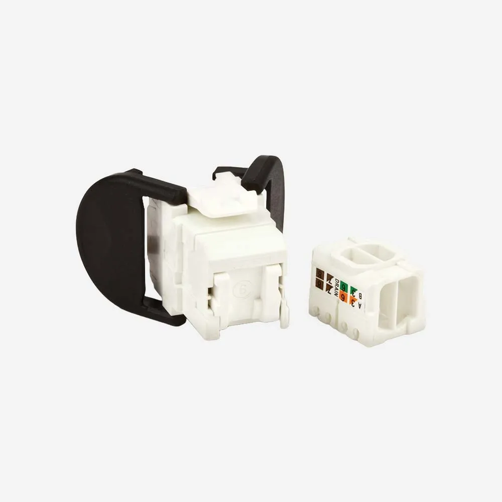 [XF500006424] ملحقات الشبكات والتمديدات – Corning V250U Jack RJ45 Vol Cat6 BP480 Unshielded VOLOCK6UHV White