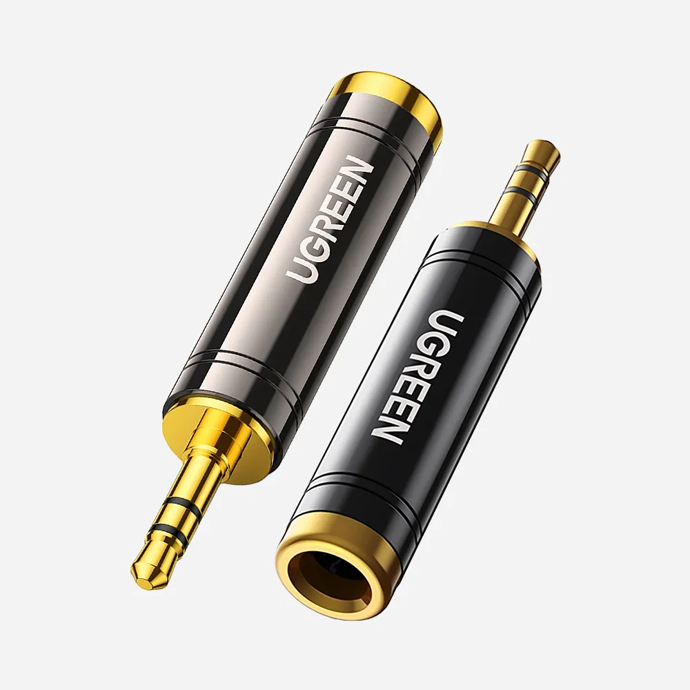[60711] المحولات – UGREEN 60711 AV168 3.5mm Male to 6.35mm Female Pure Copper Adapter