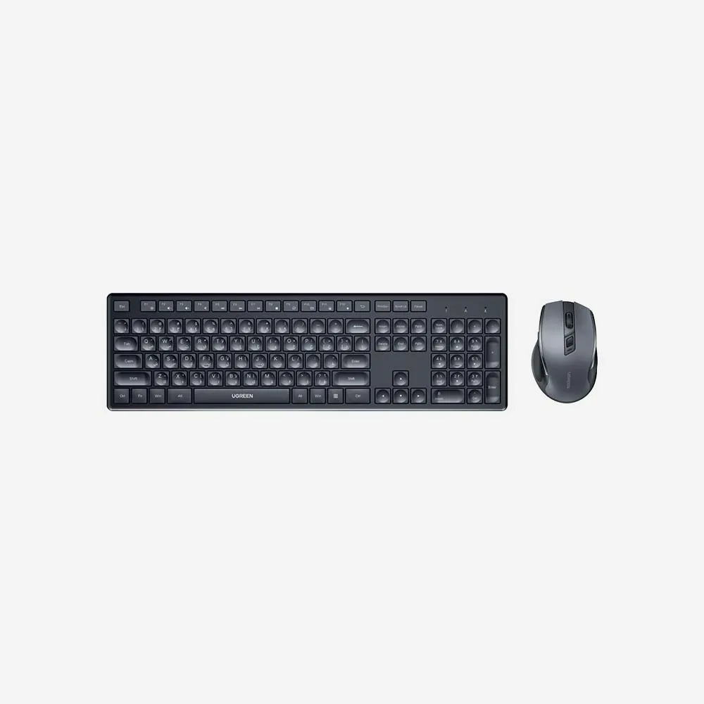 [45248EG] الكيبورد والأطقم – UGREEN 45248EG MK006 Wireless Keyboard Mouse Combo Arabic English Black