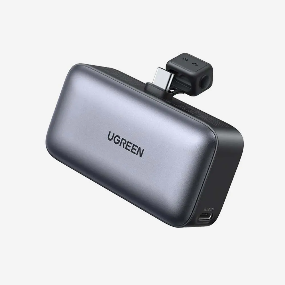 [35338] UGREEN 35338 PB503 5000mAh 20W Power Bank with Built in USB-C Connector Gray