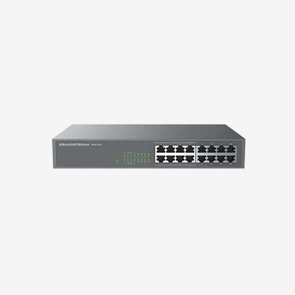 [GBH-IT-14869] سويتشات – Grandstream GWN7702P 16-Ports Unmanaged Network Switch