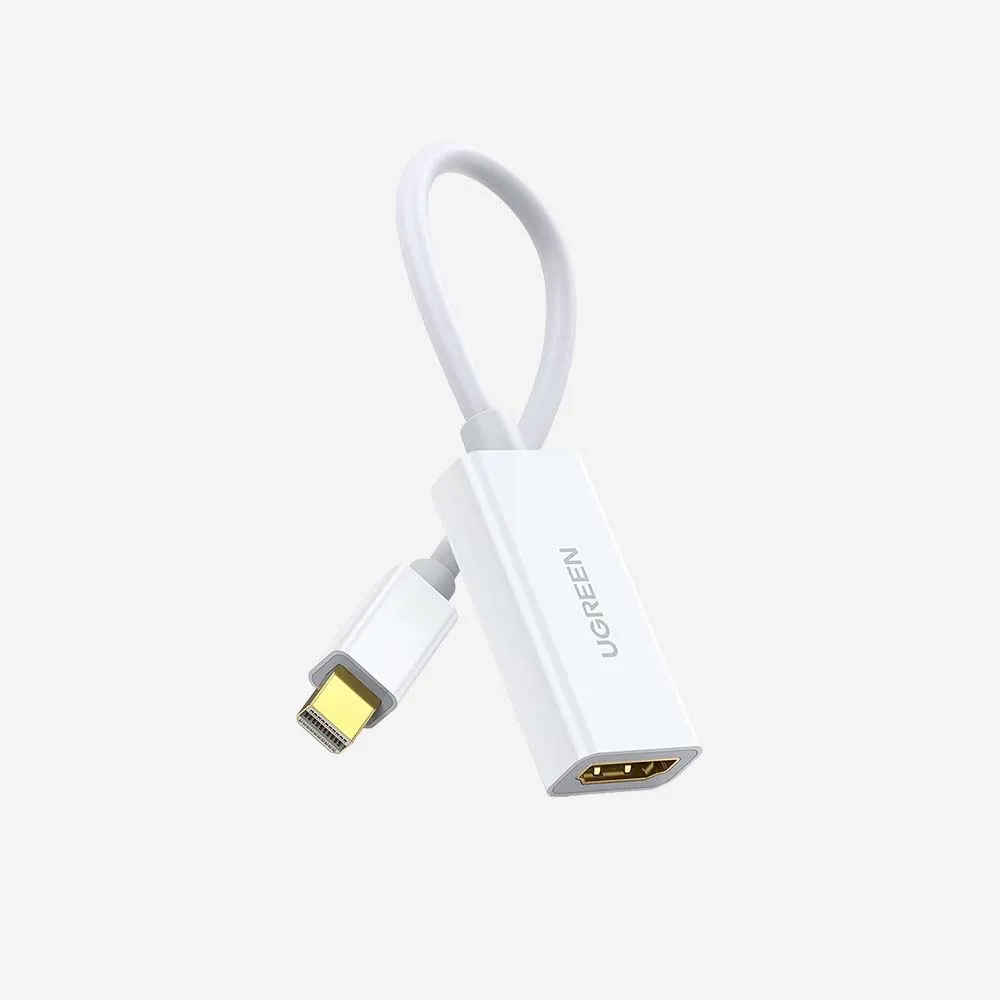 المحولات – UGREEN 10460 Mini Display Port to HDMI Adapter Male to Female White