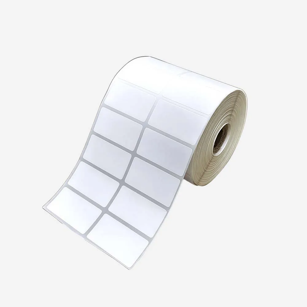 [1200 Full Thermal 38x25 /2] Paper Full Thermal Barcode Roll 2-in-Row 1200 Ticket 38x25mm
