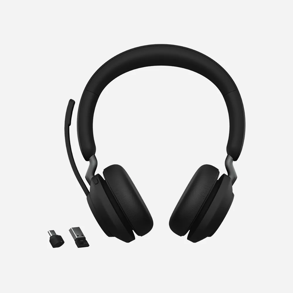 [26599-999-999] سماعات المكاتب – Jabra Evolve2 65 Link380a MS Stereo Black