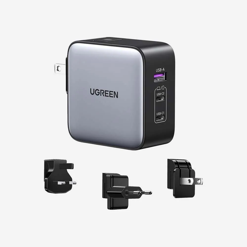 UGREEN 90409 CD296 65W GaN Fast Charger, 1 USB-A + 2 USB-C Black