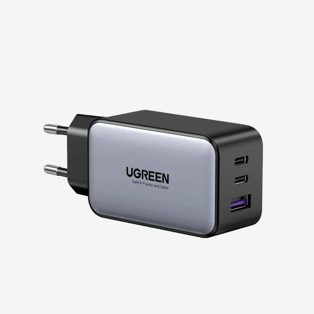 [10335] الشواحن – UGREEN 10335 CD244 65W GaN Fast Charger Gray