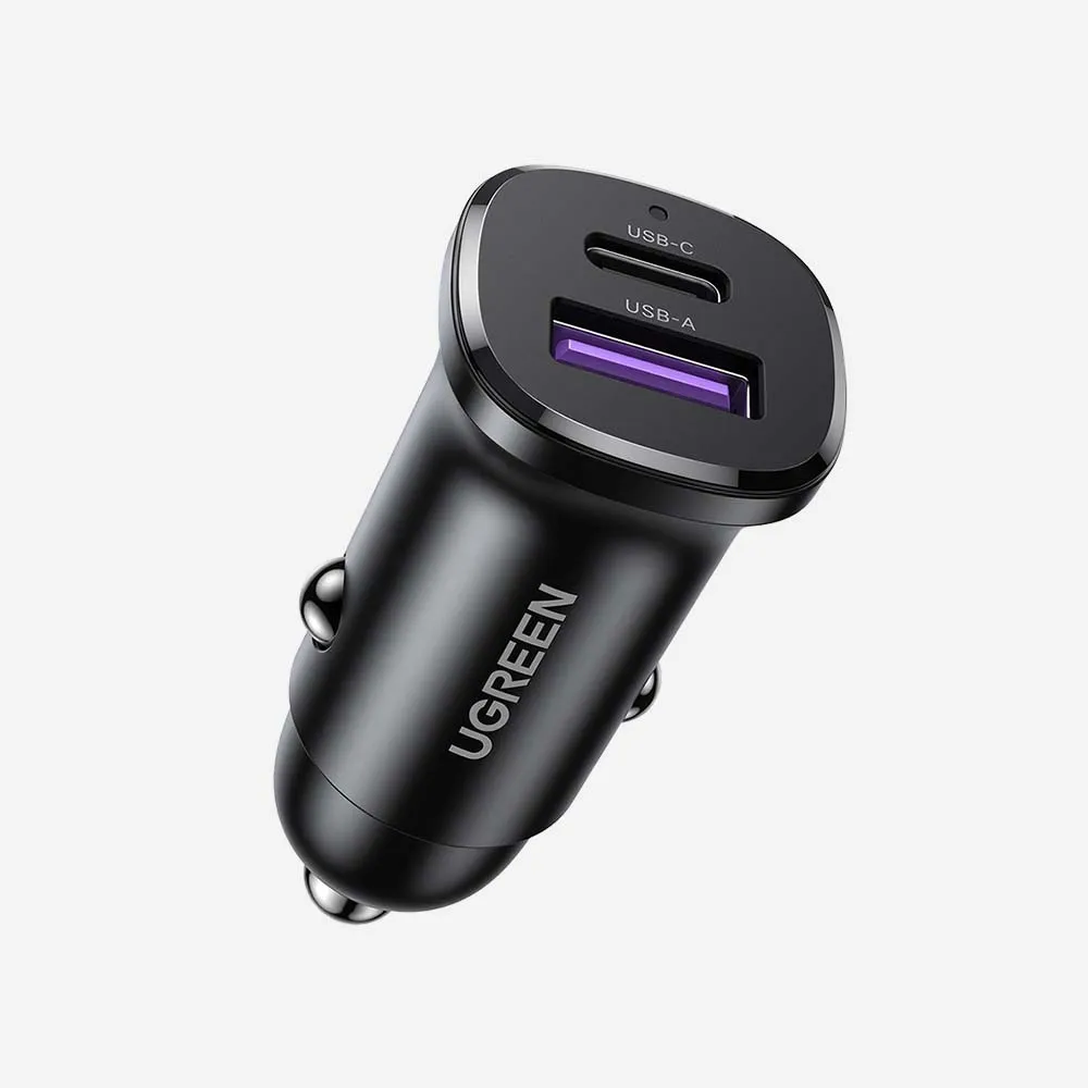 UGREEN 25845 EC305 30W 2-Port Fast Car Charger Black
