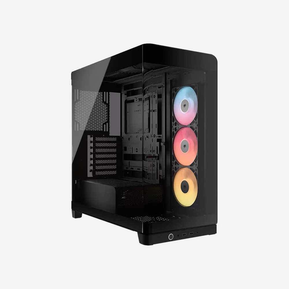[CC-9011314-WW] الكيسات ووحدات الباور – CORSAIR FRAME 4500X RS-R ARGB Panoramic Glass Mid Tower PC Case (Black)