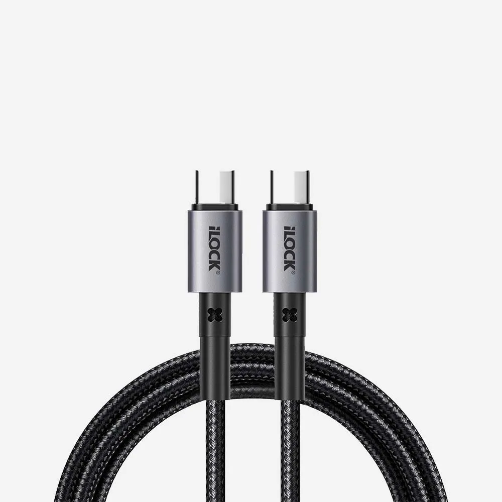 [5089] iLOCK 5089 USB-C to Type-C 65W Fast Charging Cable Ultra Durable Braided 1m