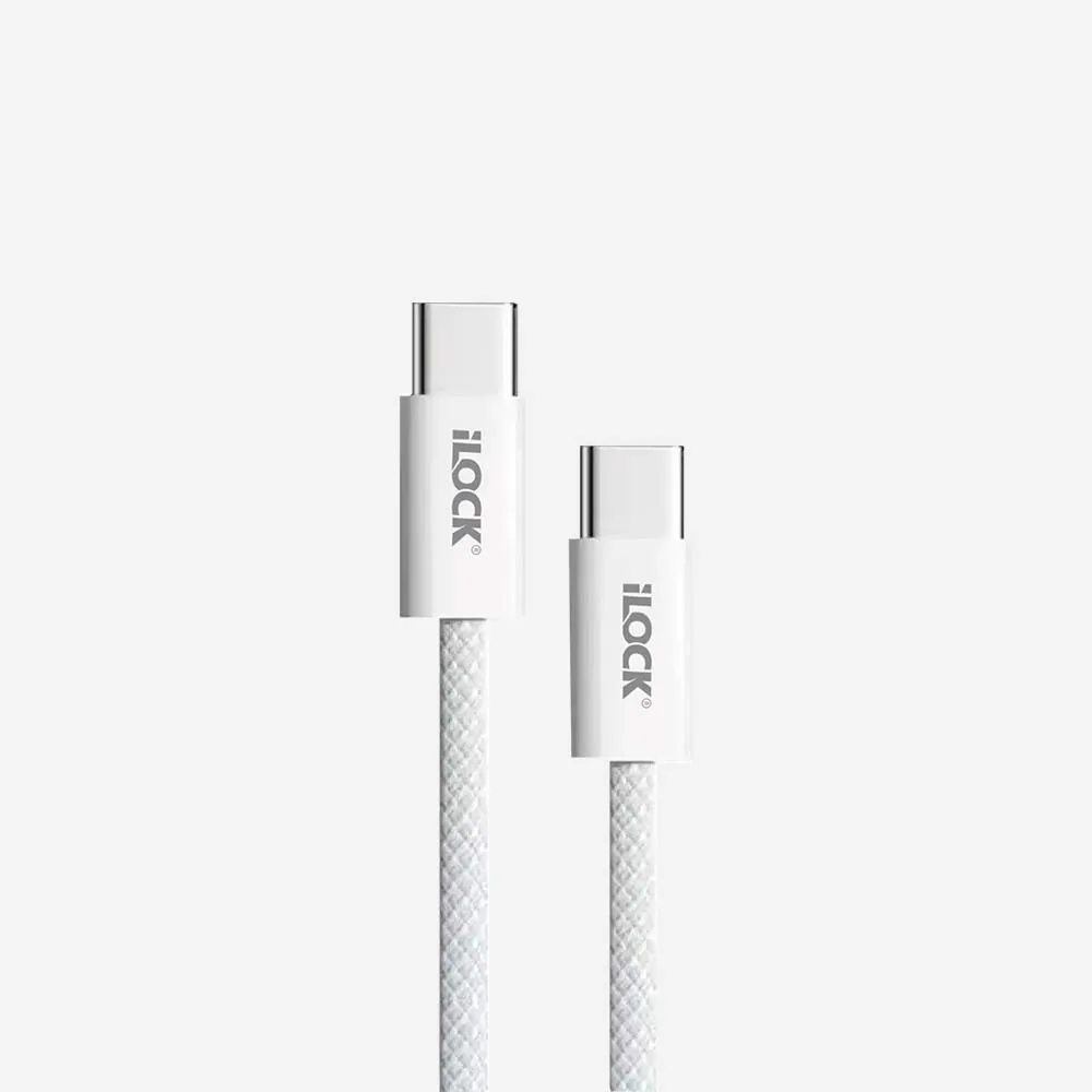 iLOCK 5091 USB-C to USB-C 240W Fast Charging Cable Ultra Durable Braided 1m