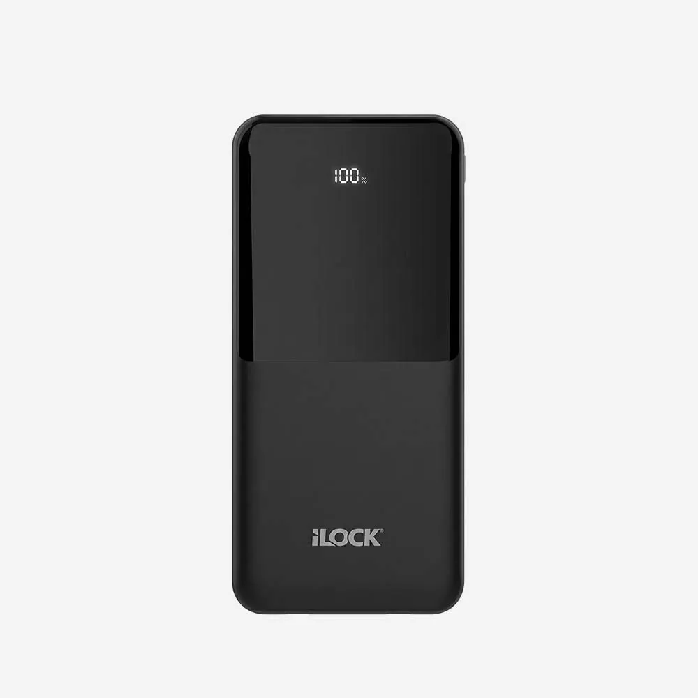 [5138] باور بانك – iLOCK 5138 Power Bank 10,000mAh Four Ports LED Display Fast Charging Backward Cables
