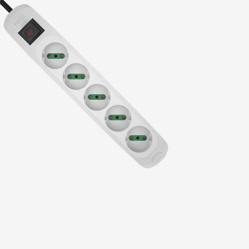 مشترك الكهرباء والفيش – iLock 5076 Power strip 5 Schuko outlets 1.5 m