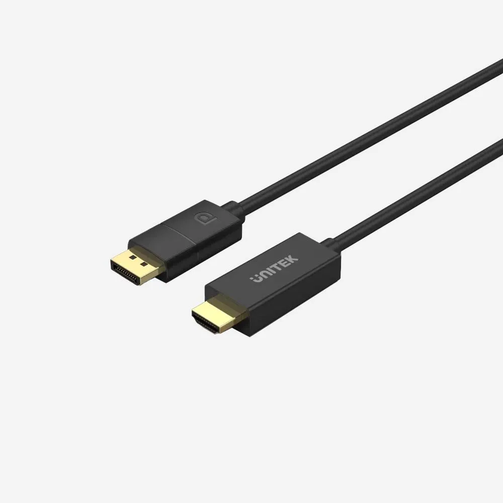 [V1608A] كابلات الفيديو – UNITEK V1608A DP 1.2 to HDMI 4K Cable 1.8M
