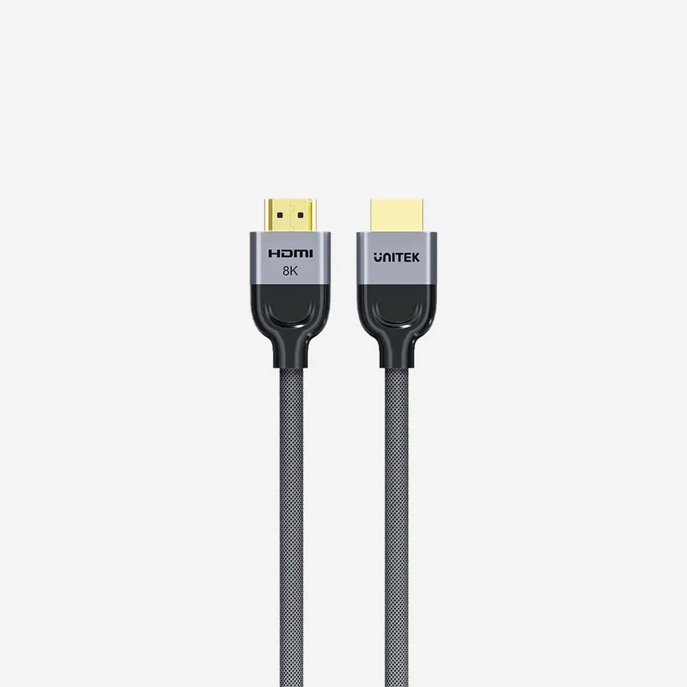 [C11093RGY01-1M] UNITEK C11093RGY01-1M 8K Braided Nylon HDMI Cable