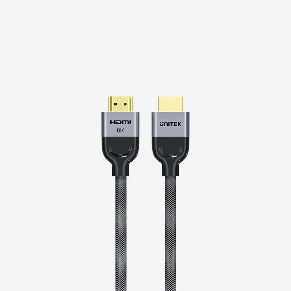 [C11093RGY01-1.5M] كابلات الفيديو – UNITEK C11093RGY01-1.5M 8K Braided Nylon HDMI Cable