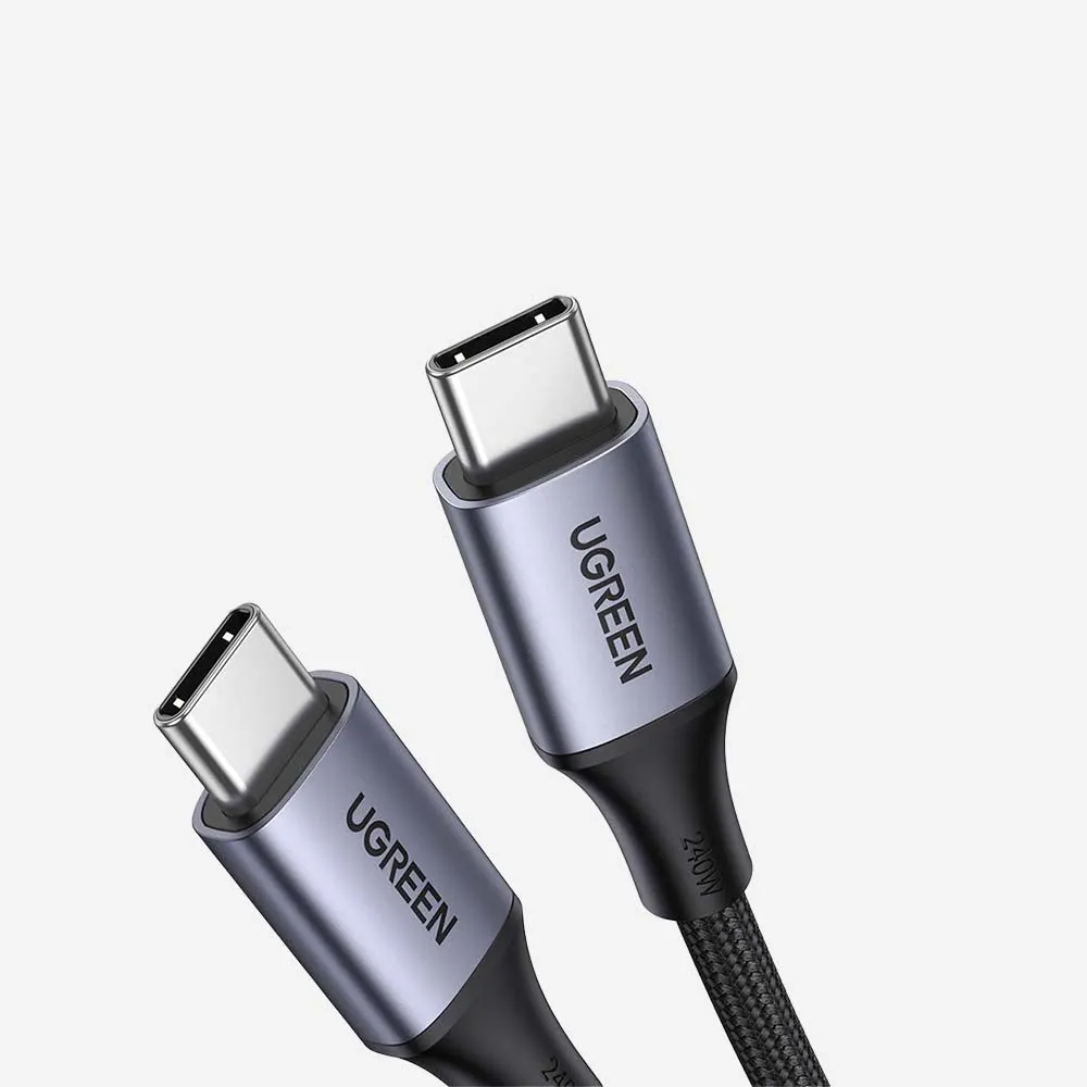 كابلات الموبايل – UGREEN 90440 Cable USB Type C Cable USB Type C Power Delivery 240W 5A 2m Gray