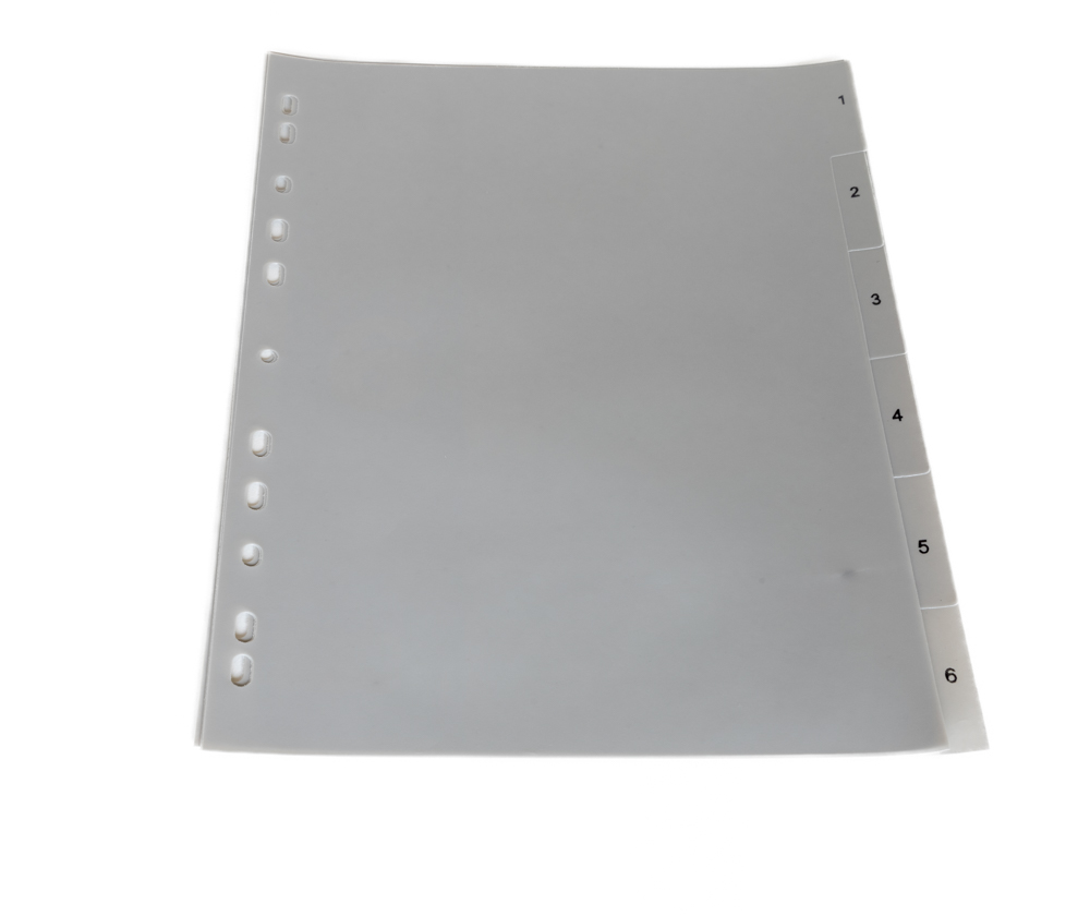 [6901000025000] A4 Gray divider - 6 PCS
