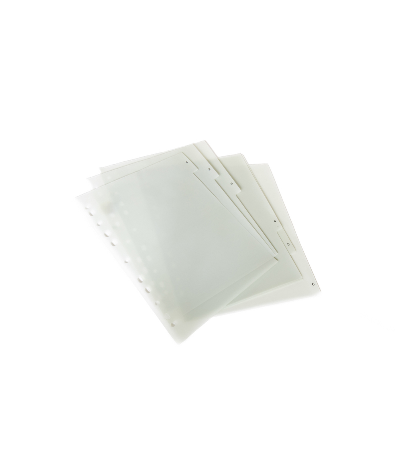[8809293306835] فواصل ملفات – A4 Gray divider Plastic - 6 sections (رمادي)