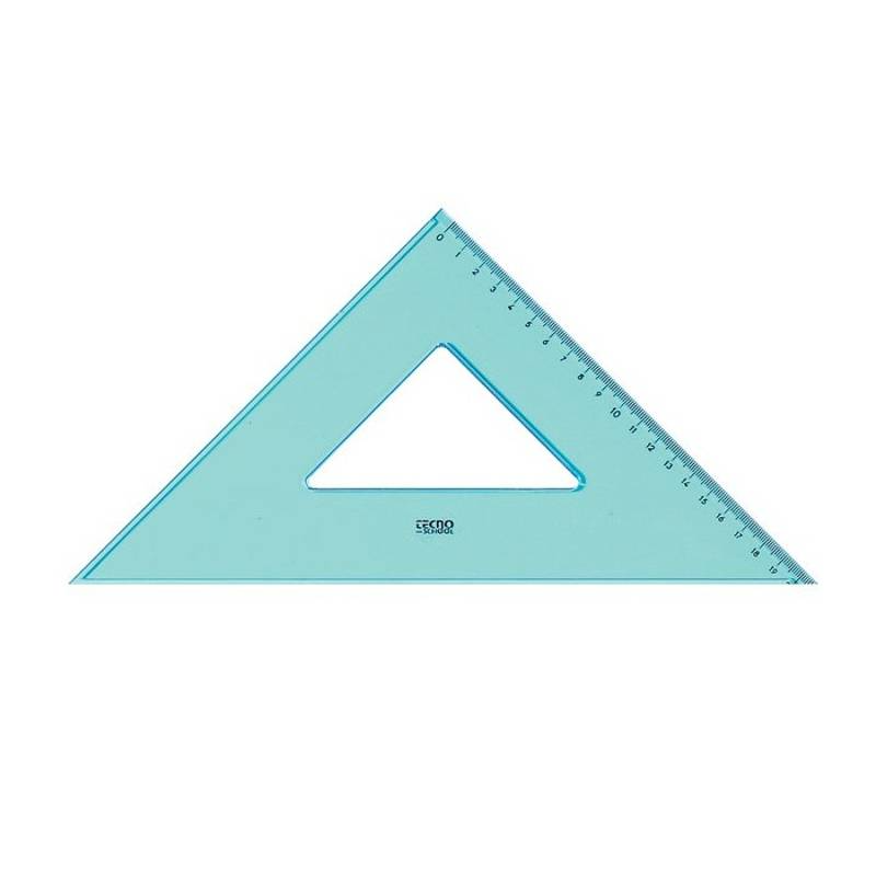 [8003438401304] مثلث هندسي – ARDA Bracket "Tecnoschool" 45° 30 cm (شفاف)