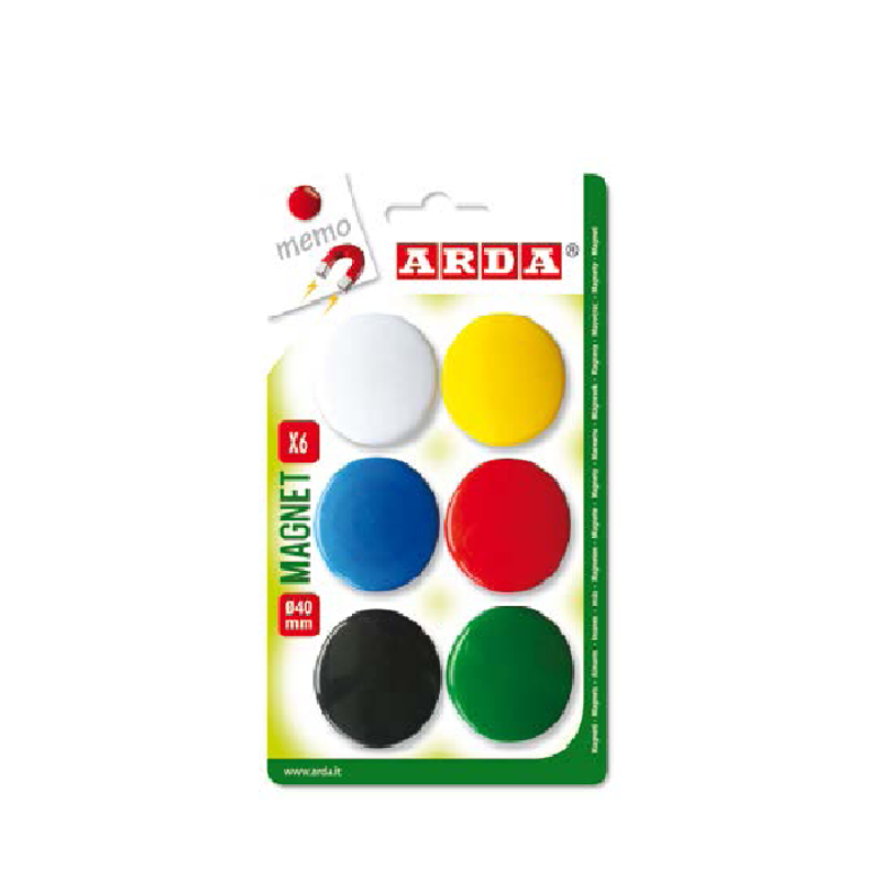 مغناطيس – Arda Magnets 40MM SET of 6 (متعدد الألوان)