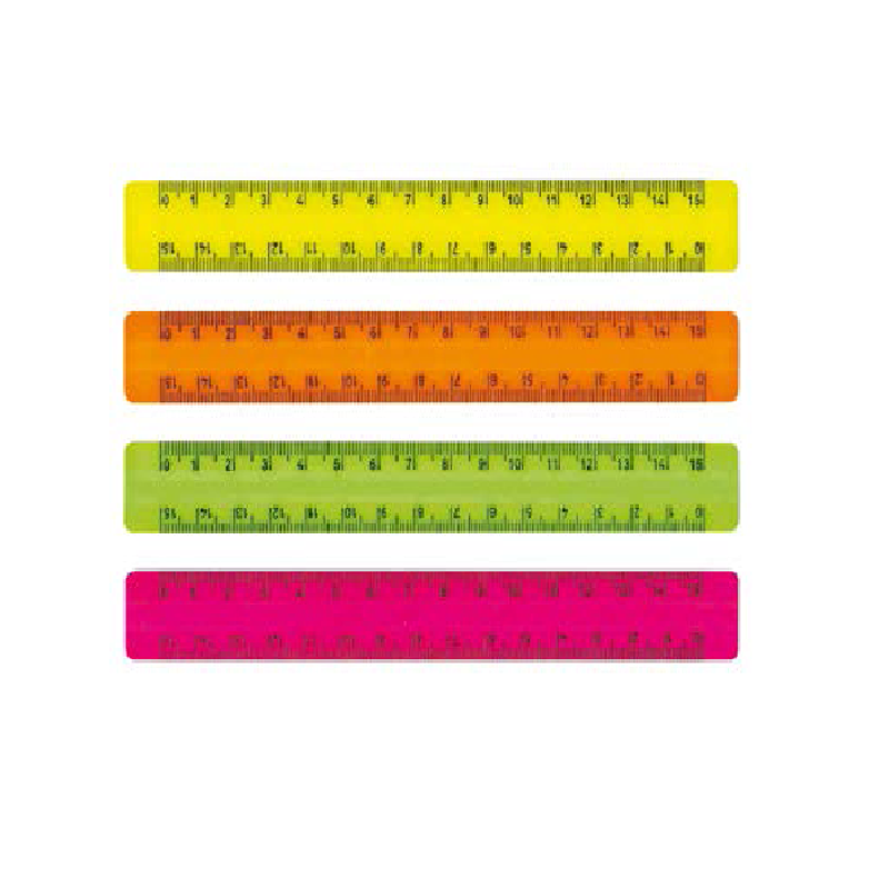 [8003438026101] Arda Righelli Fluo Ruler 15 CM
