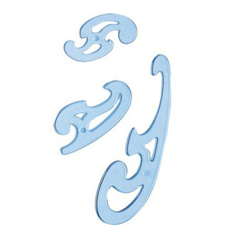 [8003438412003] Arda Set 3 Pieces French Curves Tecnoschool