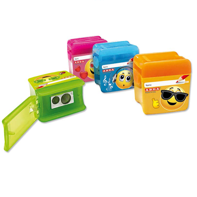[8003438019301] براية – Arda Two Hole CLACK EMOTION Sharpener (متعدد الألوان)