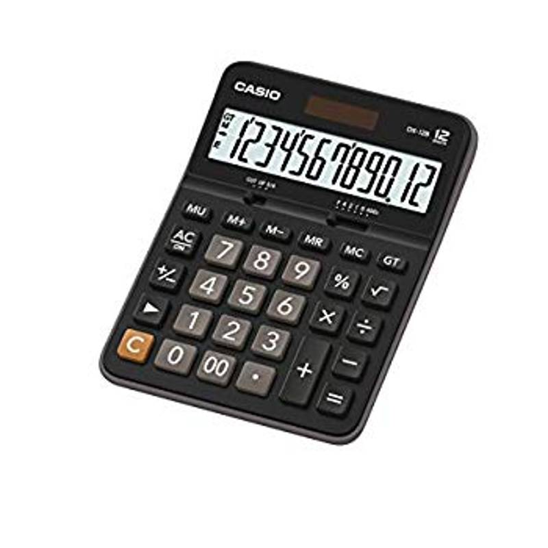 [4971850032199] CASIO CALCULATOR MX-12B-BK, BLACK
