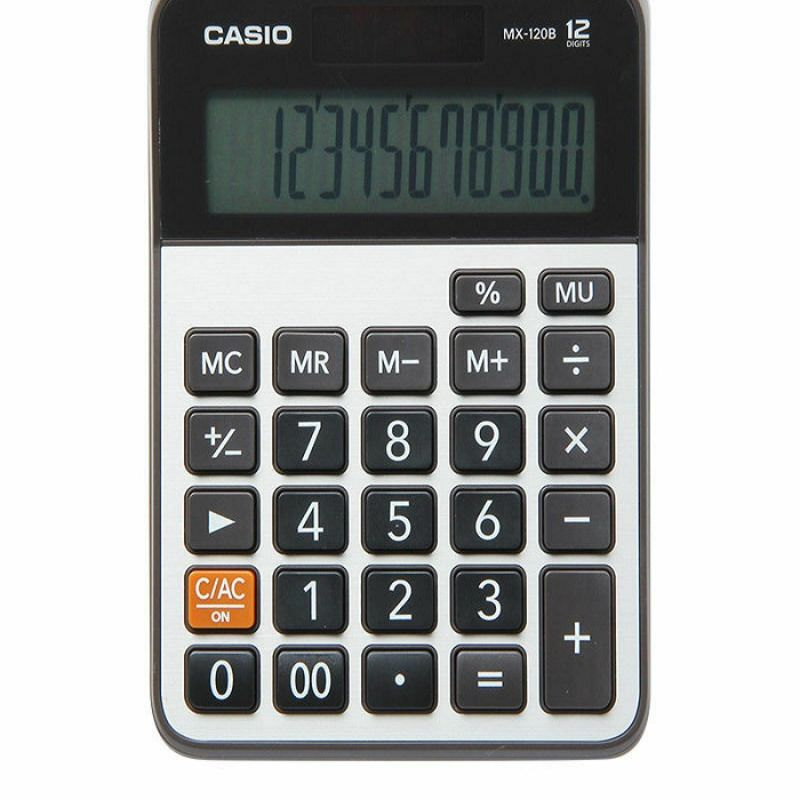 [4971850032229] آلة حاسبة – Casio Electronic Calculator MX-120B