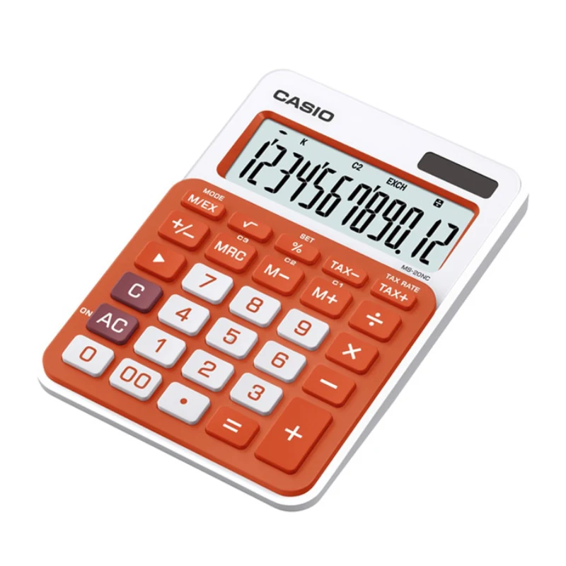 [4549526603693] آلة حاسبة – Casio MS-20NC-RG Basic Calculator Tax Calculations