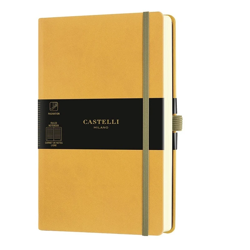 [8051166571387] Castelli Milano AQUARELA Mustard Notebook Rigid cover