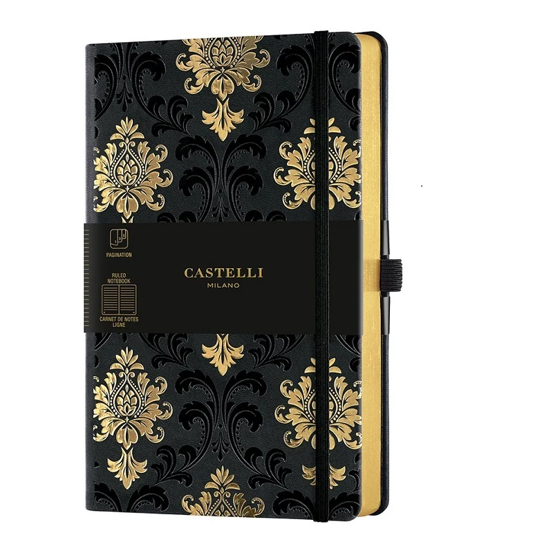 [8051166571141] Castelli Milano COPPER & GOLD Baroque Gold Notebook Rigid cover
