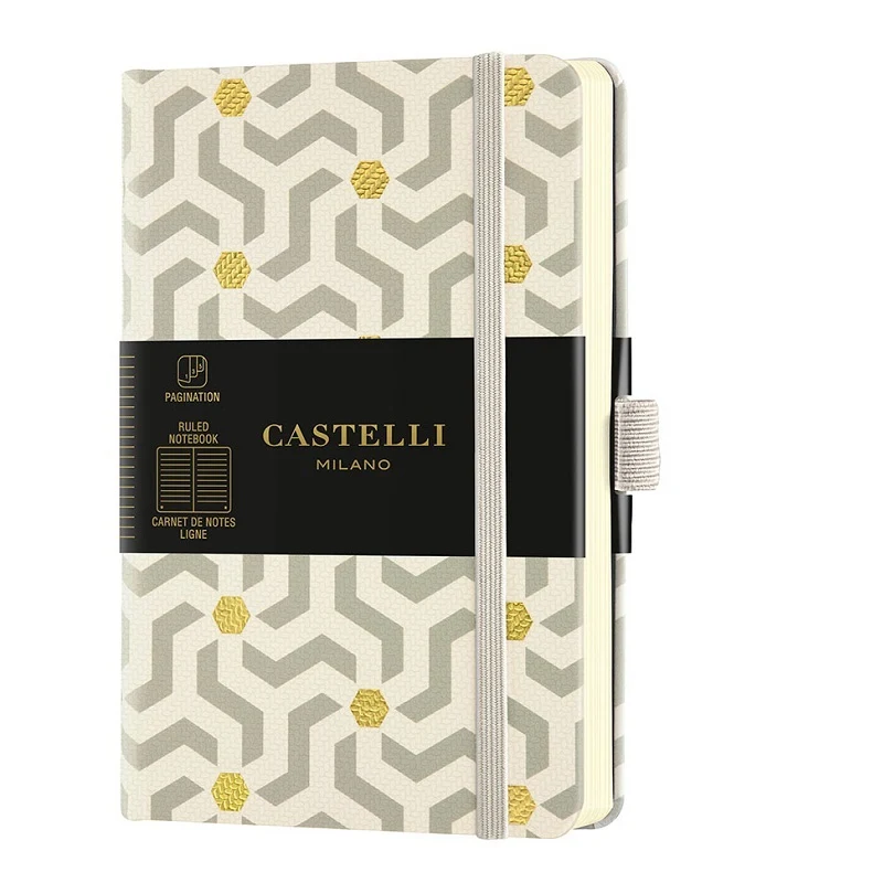 [8051166579956] Castelli Milano GOLD Snakes Notebook Rigid cover