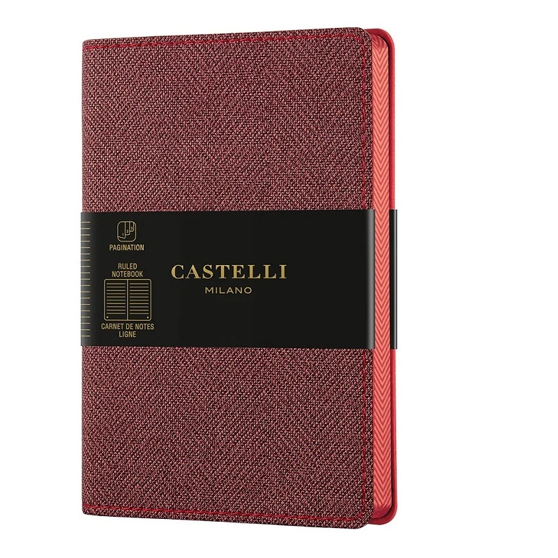 [8051166570816] Castelli Milano HARRIS Maple Red Notebook Flexible cover