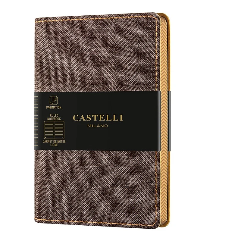 [8051166570786] Castelli Milano HARRIS Tobacco Brown Notebook Flexible cover