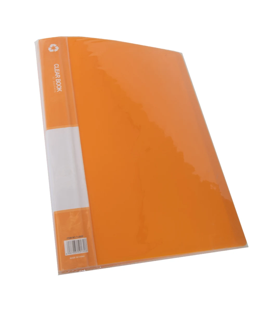 [6956244813309] Clear book paper holder-a4-30 pockets (assorted colors)