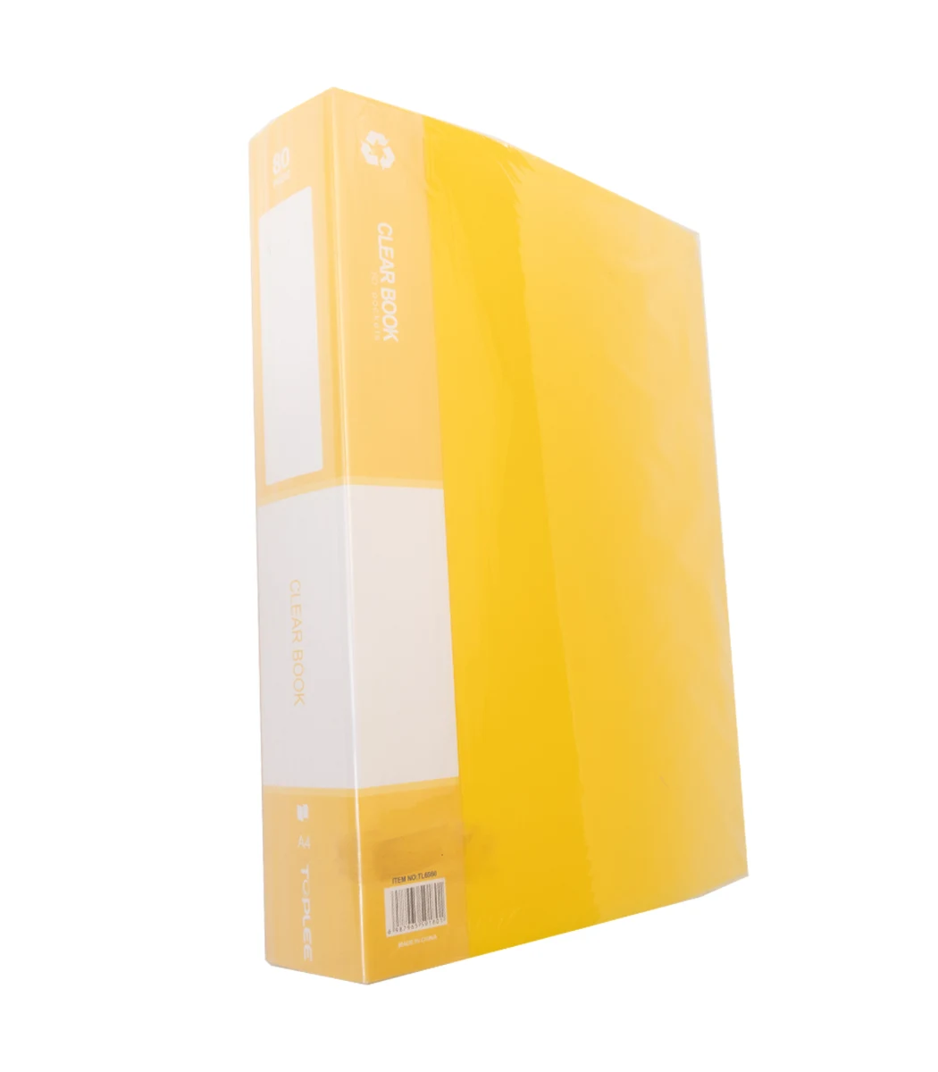 Clear book paper holder-a4-60pockets (assorted colors)