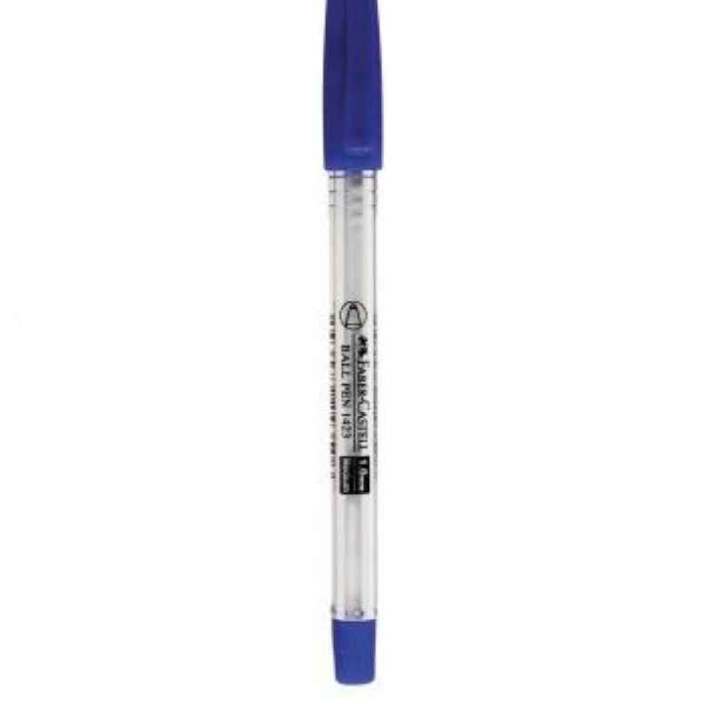 [9556089014304] Faber-Castell-Ball Pen 1423 Medium Transparent-Blue
