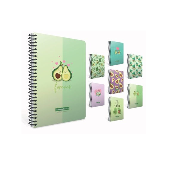 [8697236137314] دفتر – Gipta AVOCADO NOTES SPIRAL - CARDBOARD COVER NOTEBOOK