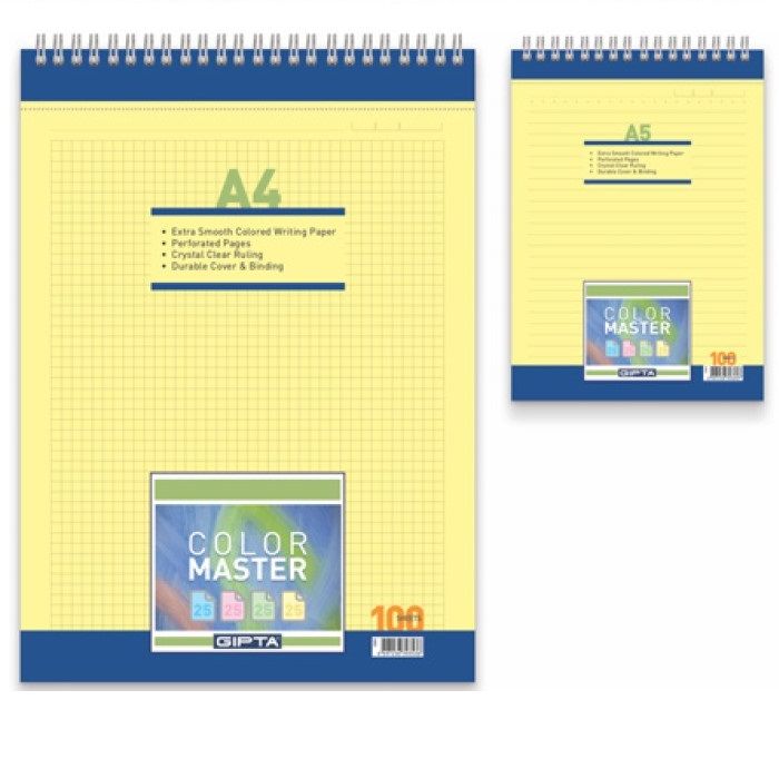 [8697236393567] مفكرة – Gipta COLOR MASTER SPIRAL / NOTEPAD 4 COLORED BOOK BLOCK