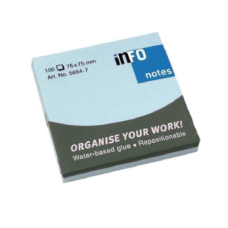 [4011169584405] INFO Sticky Notes 75 X 75 MM (Blue)
