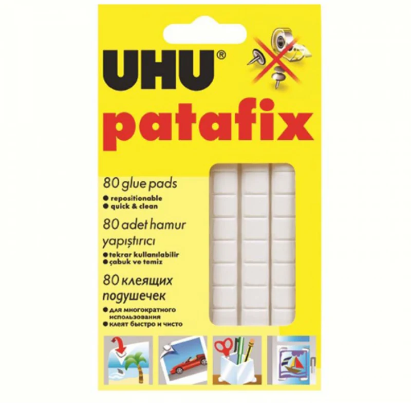 [4026700391251] صمغ / لاصق – UHU Patafix Tack Pads 80 Pads (White)