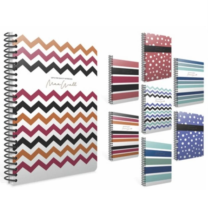 [8697236861226] دفتر – Gipta MAXWELL SPIRAL - HARD COVER NOTEBOOK 16 x 16 (ألوان متنوعة)