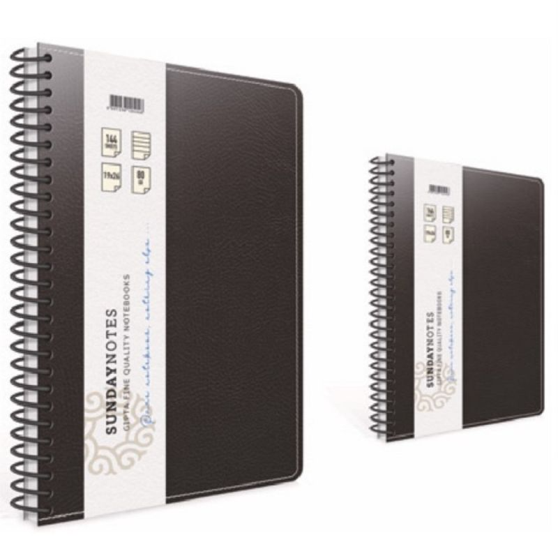 [8697236131299] دفتر – Gipta Sunday Note Lined Hard/Leather cover Notebook (17 x 24 cm)