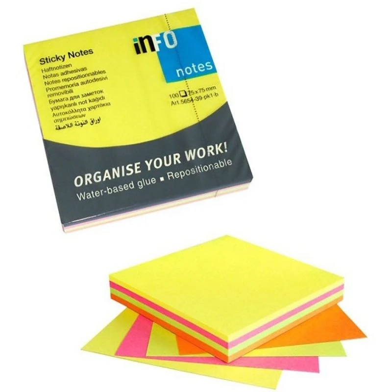 [4044355780701] INFO Mix Sticky Notes 75 X 75 MM