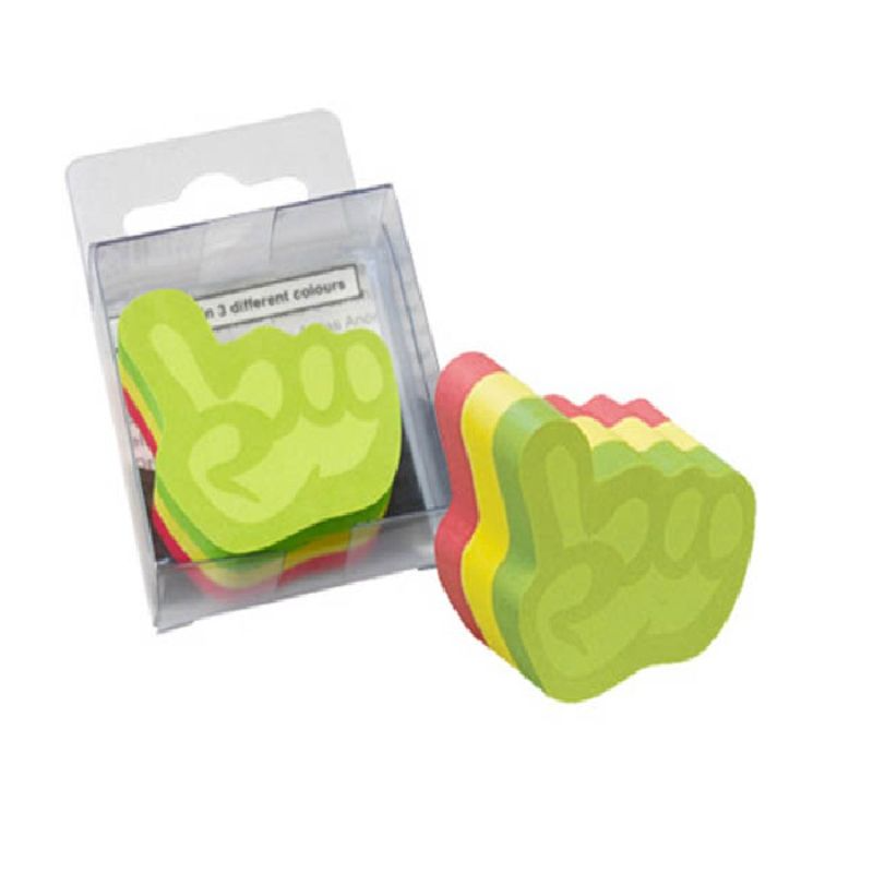 [4011169584375] أوراق لاصقة – INFO Hand Shape Sticky Notes (ألوان متنوعة)