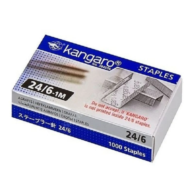 [8901057524421] Kangaro 24/6 Staples - Pack of 1000 Pcs